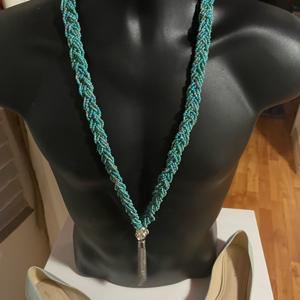 Beautiful turquoise color long necklace